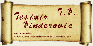Tešimir Minderović vizit kartica
